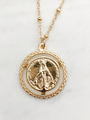 Catherine Religious Medallion Necklace