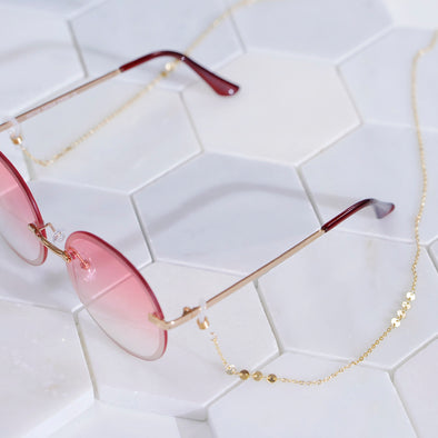 Marianne Sequin Disc Sunglasses Chain