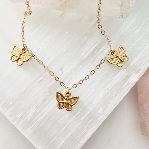 Sydney Butterfly Charm Necklace