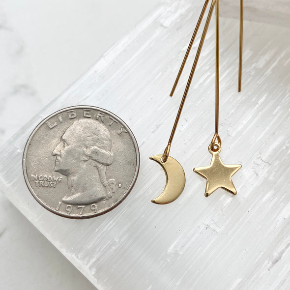 Shanice Star And Moon Drop Earrings