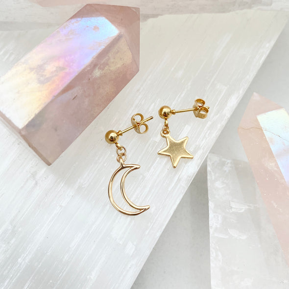 Jacelle Moon And Star Earrings