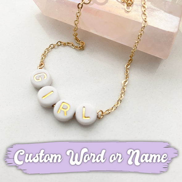 Custom Name Or Word Beaded Bracelet