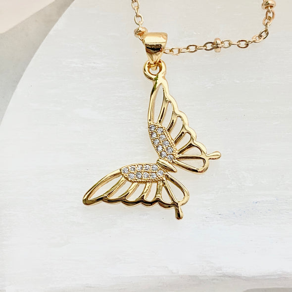 Felicity Cubic Zirconia Butterfly Necklace