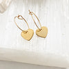 Lisa Heart Charm Mini Hoops