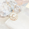 Enamel Moon Constellation Coin Necklace