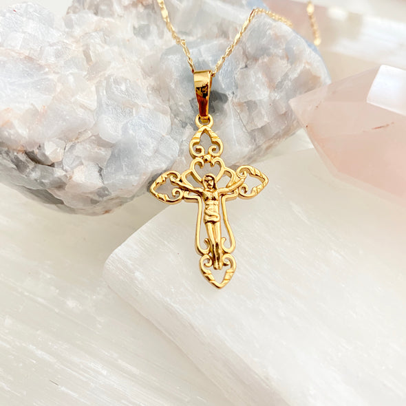 Gold Crucifix Necklace