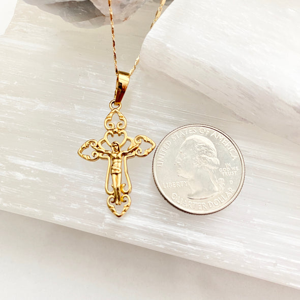 Gold Crucifix Necklace