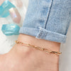 Large Paper Clip Chain Anklet