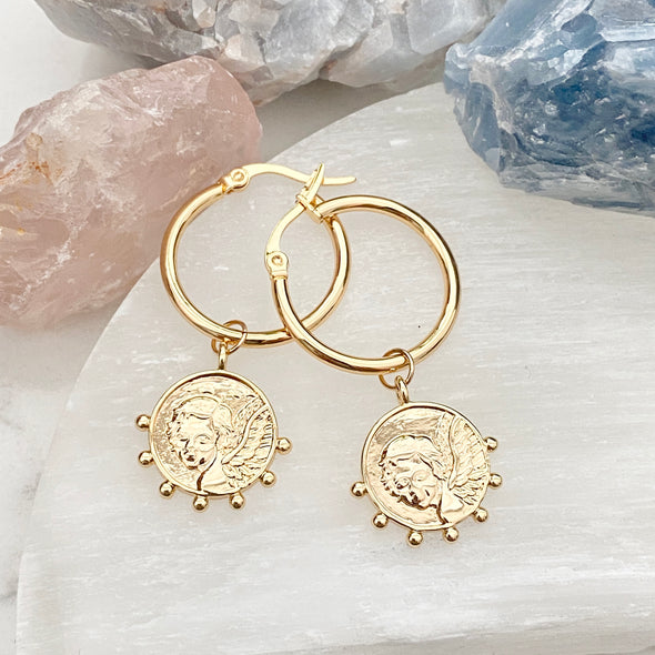 Angel Coin Hoops