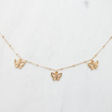 Mariah Butterfly Charm Necklace