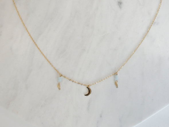 Hollie Moon Charm Dangle Necklace