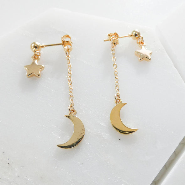 Evie Star & Moon Earrings