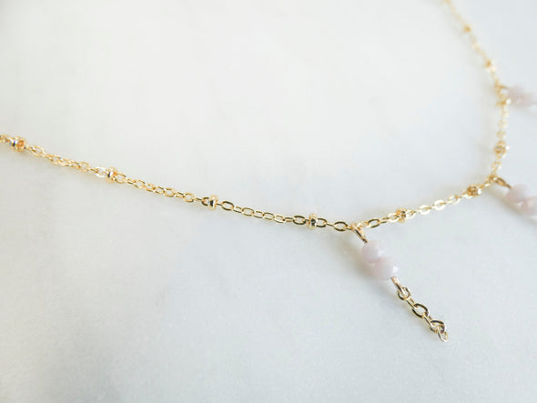 Darla Mini Bead Tassel Necklace